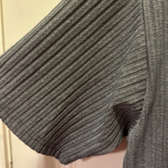 Ranchero men’s grey ribbed pull over shirt / polyester -Stretch material/ Size L - Picture 6 of 8